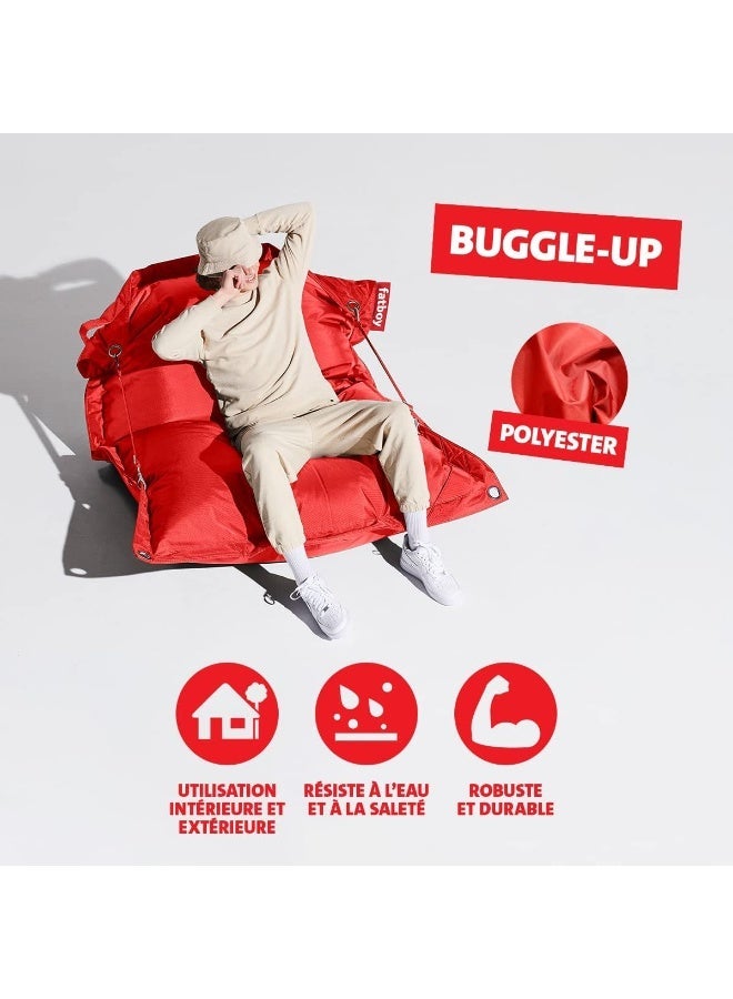 Fatboy Buggle Up Bean Bag | Adjustable & Comfortable | Indoor & Outdoor Use | Water-Repellent Fabric | Versatile & Durable Lounge Seating | Available in olefin fabric | 185 x 132 cm - Red - Image 3